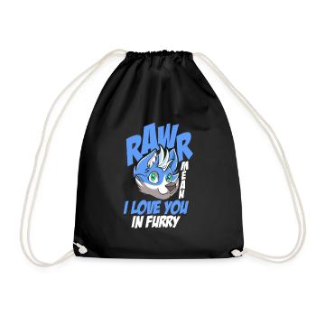 Furry Fandom Fursuits Liebe - Turnbeutel - Schwarz - Vorne
