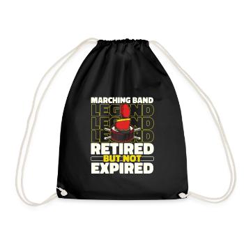 Fan train marching band retired - Drawstring Bag - black - Front