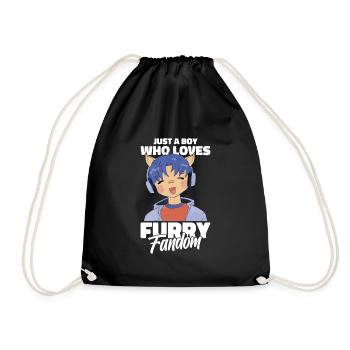 Furry Fandom Fursuits Garçon - Sac de sport léger - noir - Devant