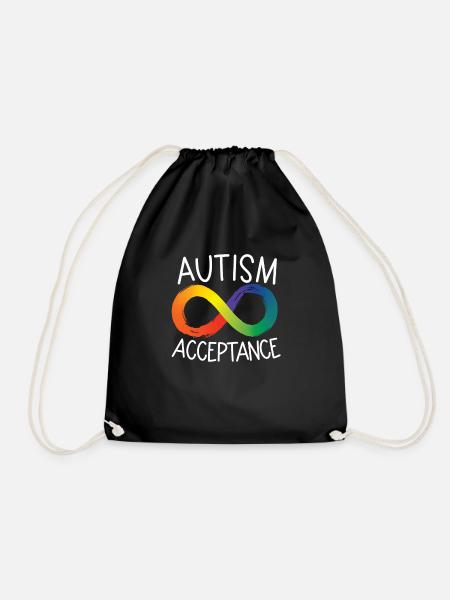 Autismusakzeptanz Neurodiversity Infinity Autism - Turnbeutel - Schwarz