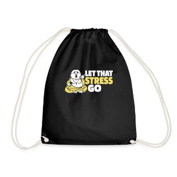 Bouddha bouddhiste drôle - Sac de sport léger - noir - Devant