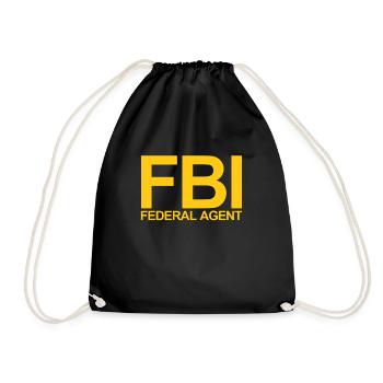 FBI Federal Agent Halloween Kost�m Federal Agent - Turnbeutel - Schwarz - Vorne