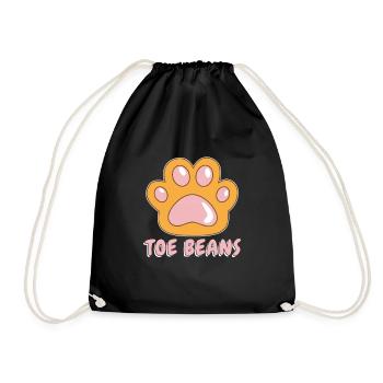 Furry Fandom Fursuits Niedlich Toe Beans - Turnbeutel - Schwarz - Vorne