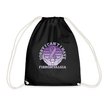 Fibromyalgia rheumatism hands - Drawstring Bag - black - Front