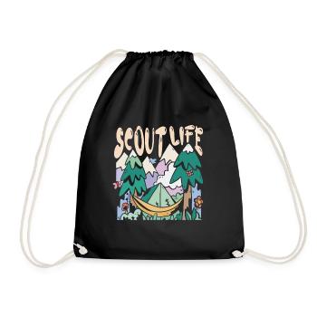 Scout Life Scouting Troop Supporter Camping Scout - Turnbeutel - Schwarz - Vorne
