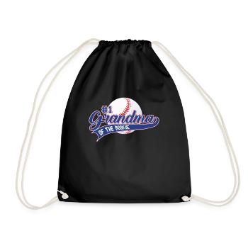 Oma des Rookie 1. Geburtstag Baseball Rookie - Turnbeutel - Schwarz - Vorne