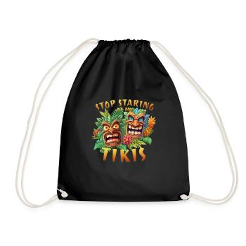 H�r auf, meinen Tikis Aloha Women's Hawaiianer anw - Turnbeutel - Schwarz - Vorne