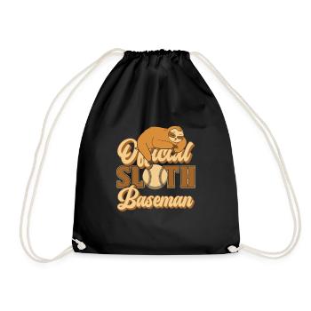 Faultier Faultier Baseball - Turnbeutel - Schwarz - Vorne