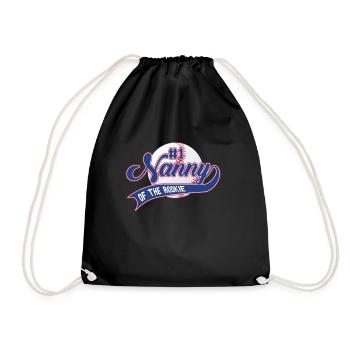 Nanny der Rookie 1. Geburtstag Baseballfamilie - Turnbeutel - Schwarz - Vorne