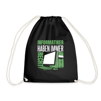 Entwickler Coder Programmierer Computer - Turnbeutel - Schwarz - Vorne