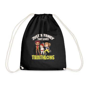 Triathlon Triathlete Family - Drawstring Bag - black - Front