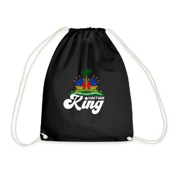 Haitianischer K�nig Haiti Flagge M�nner Haitianer - Turnbeutel - Schwarz - Vorne