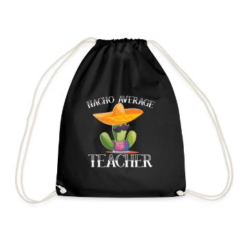 Nacho -durchschnittlicher Lehrer Cinco de Mayo Leh - Turnbeutel - Schwarz - Vorne
