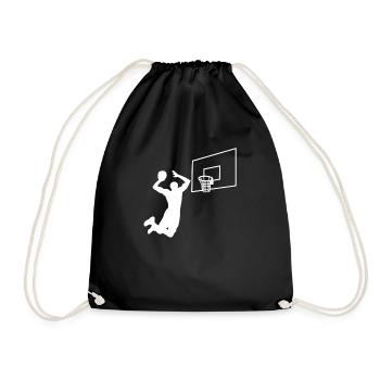 Dunk -Basketballspieler Slam Dunk Baller Basketbal - Turnbeutel - Schwarz - Vorne