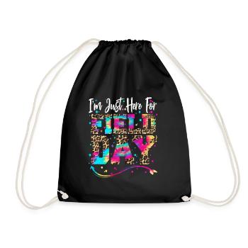 Ich bin nur hier f�r den Kinderschullehrer f�r Fel - Turnbeutel - Schwarz - Vorne