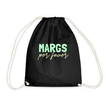 Margs por bevorzugt Margarita Liebhaber Margs Por - Turnbeutel - Schwarz - Vorne