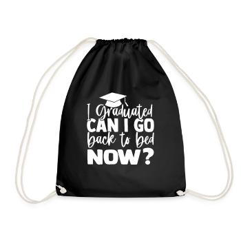 I graduated. Can I now - Drawstring Bag - black - Front