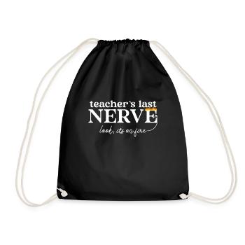 Last nerve appearance of the teacher, the fire doctrine - Drawstring Bag - black - Front