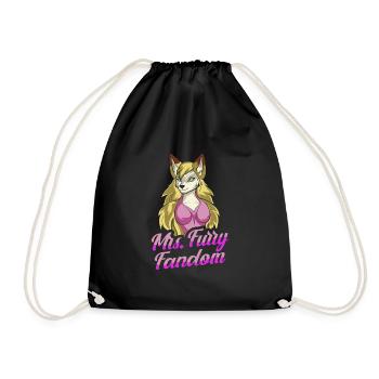 Furry Fandom Fursuits Cool - Drawstring Bag - black - Front