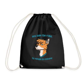 Furry Fandom Fursuits Costume - Drawstring Bag - black - Front