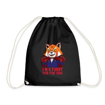 Furry Fandom Fursuits Funny - Drawstring Bag - black - Front