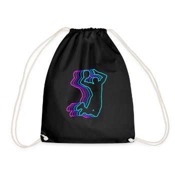 Dunking Basketballspieler Vaporwave Slam DunkVapor - Turnbeutel - Schwarz - Vorne