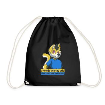 Furry Fandom Fursuits Funny - Drawstring Bag - black - Front