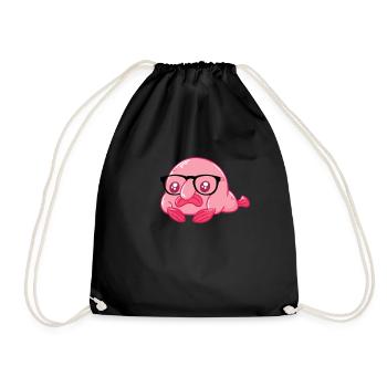 Blobfish Nerd Geek Smart Blobfish - Turnbeutel - Schwarz - Vorne