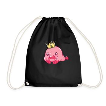 Blobfish King Herren Blobfish King - Turnbeutel - Schwarz - Vorne