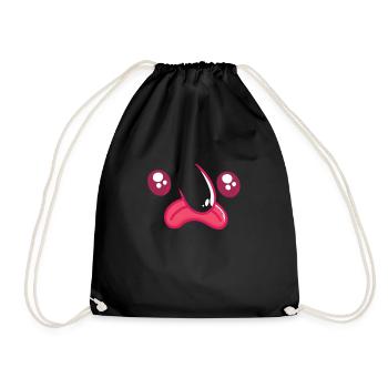 Blobfish Face Funny Blobfish Kost�m Halloween - Turnbeutel - Schwarz - Vorne