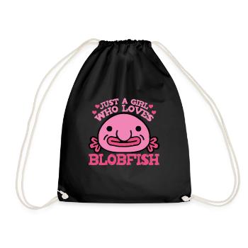 Nur ein Mädchen, das Blobfish Women's Blobfish lie - Turnbeutel - Schwarz - Vorne