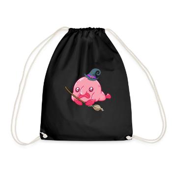 Blobfish Hexe Halloween Kost�m Blobfish Hexe - Turnbeutel - Schwarz - Vorne