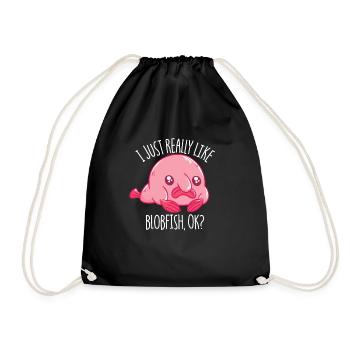Ich mag Blobfish ok Blobfish LiebhaberHaustier Blo - Turnbeutel - Schwarz - Vorne