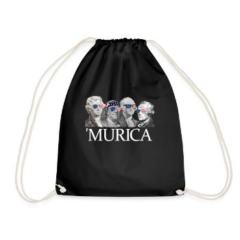 Murica Gr�ndungsv�ter patriotisch 4. Juli Murica - Turnbeutel - Schwarz - Vorne