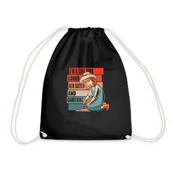 Amateur gardener garden horticultural sister - Drawstring Bag - black - Front