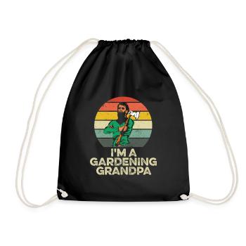 Hobby Gardener Garden Grandpa Horticultural Grandpa - Drawstring Bag - black - Front