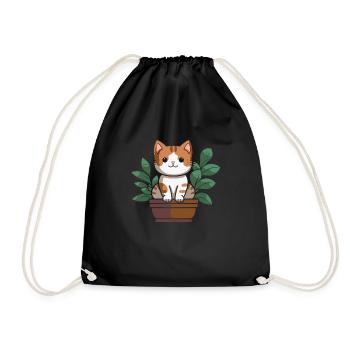 Hobbygärtner Garten Katzenartig Gartenkatze - Turnbeutel - Schwarz - Vorne