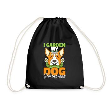 Hobby Gardener Garden Funny Garden Dog - Drawstring Bag - black - Front