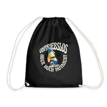 Wing Surf Wing Foil Flügelbrandung - Turnbeutel - Schwarz - Vorne