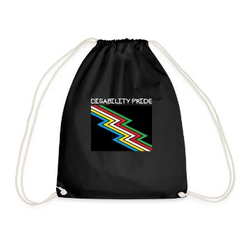 Behinderung Pride Month Awareness Disability Flagg - Turnbeutel - Schwarz - Vorne