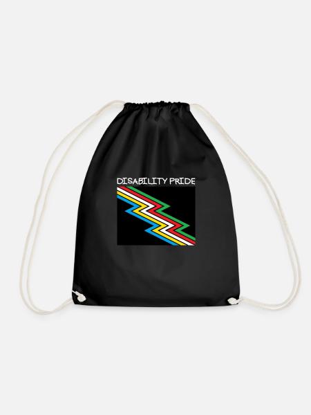 Behinderung Pride Month Awareness Disability Flagg - Turnbeutel - Schwarz