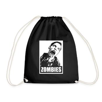 Affiche d’Halloween zombie - Sac de sport léger - noir - Devant