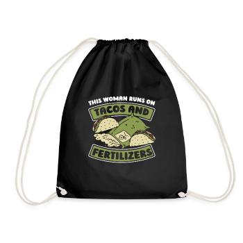 Hobby Gardener Garden Funny Garden Tacos - Drawstring Bag - black - Front