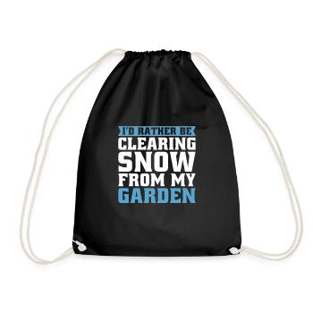Hobby Gardener Garden Snow Garden Christmas - Drawstring Bag - black - Front