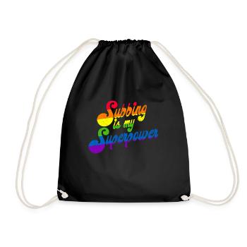 Subbing ist mein Rainbow Sub -Lehrer des Supermach - Turnbeutel - Schwarz - Vorne