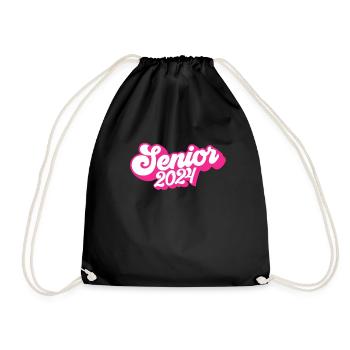 Class of 2024 Senior 2024 Graduation Senior 2024 - Drawstring Bag - black - Front