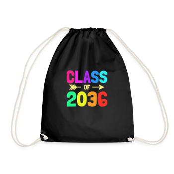Class of 2036 back to school kindergarten teacher - Drawstring Bag - black - Front
