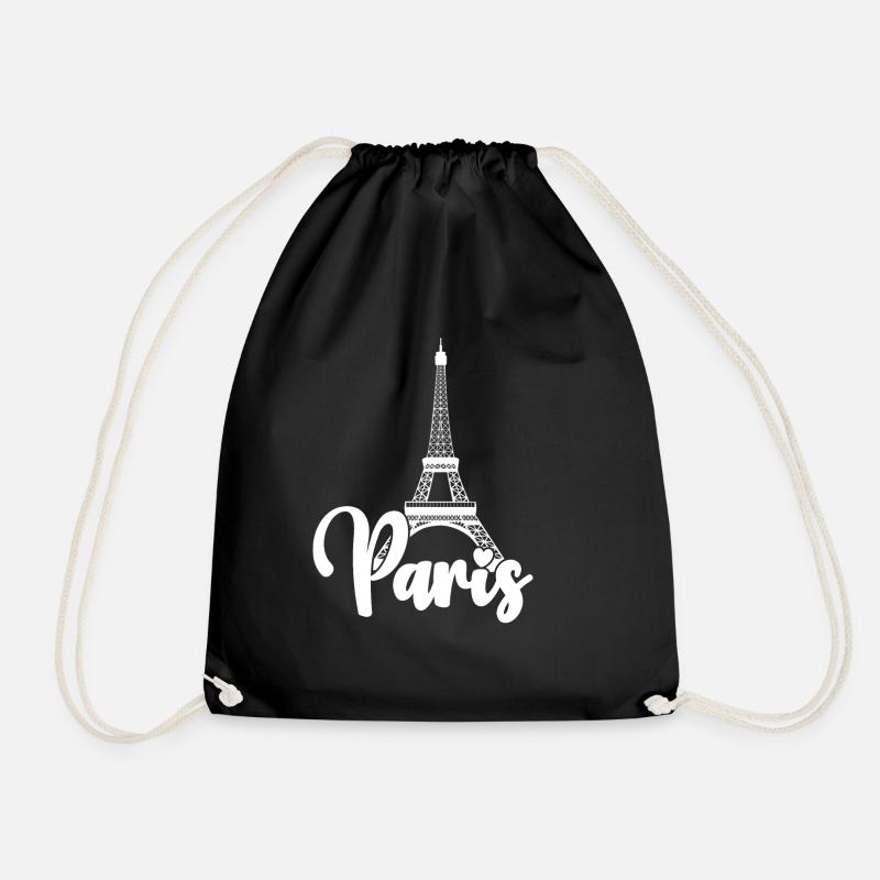 Paris Eiffelturm Frankreich Liebe Paris Urlaub - Turnbeutel - Schwarz