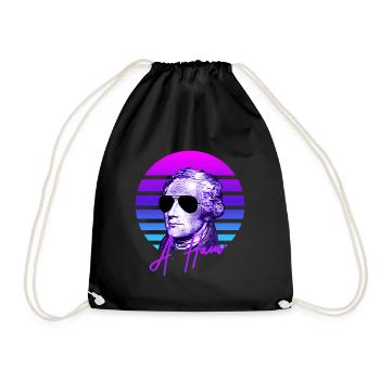 Alexander Hamilton Vaporwave Amerikanische Geschic - Turnbeutel - Schwarz - Vorne