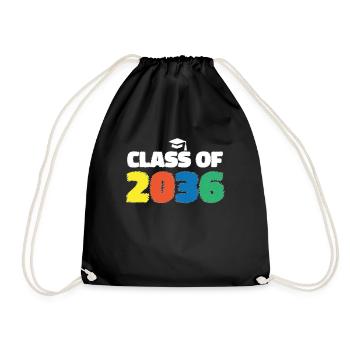 Class of 2036 back to school kindergarten teacher - Drawstring Bag - black - Front
